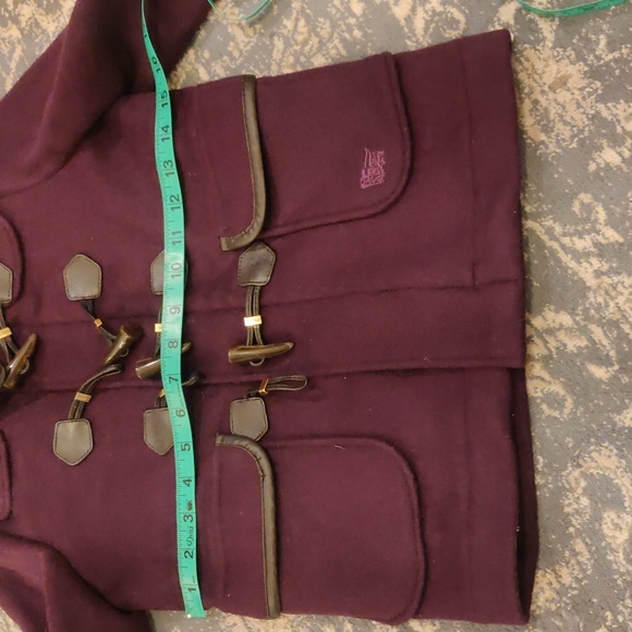 Hunt Kids new classic Purple wool blend rabbit fur detachable Hooded Coat sz 100 - Picture 14 of 16